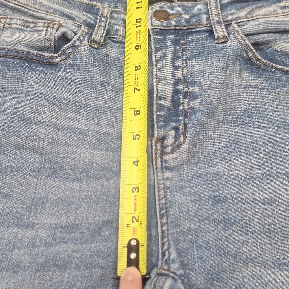 Judy Blue LtBlue Acid Washed Skinny High Rise Jeans Sz 9/29 80s Vibes Denim Slim